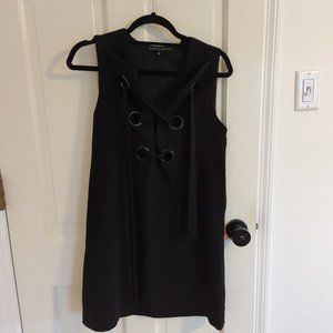 English factory lace up front dress